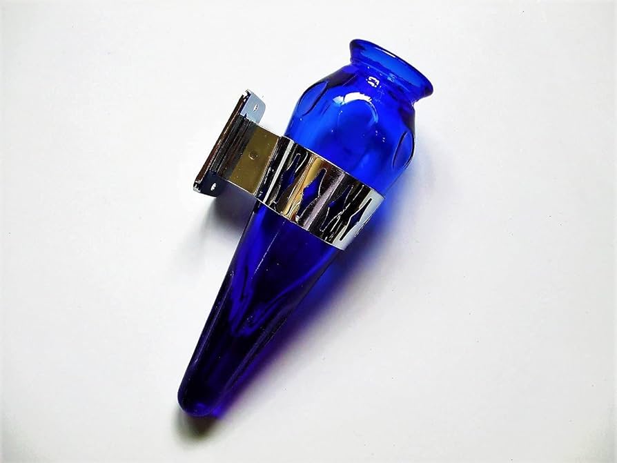 ヒロリンさん専用青色ガラスフランス製花瓶 淡島雅吉（造）ブルー ガラス花瓶 | 古美術ささき